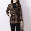 Women's autumn-winter plaid suit jacket