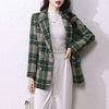 Women's autumn-winter plaid suit jacket