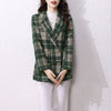 Women's autumn-winter plaid suit jacket