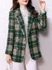 Women's autumn-winter plaid suit jacket