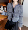 On Sale Tassel Matching Fashion Grid Coat