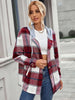 Winter fashion women Blouse Plaid Hooded Fashion