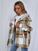 Winter fashion women Blouse Plaid Hooded Fashion