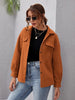 Winter casual swoolen cloth coat treet lapel breasted solid color shirt