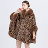 Winter Fashion wool coat Shawl thick Big fur collar