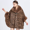 Winter Fashion wool coat Shawl thick Big fur collar