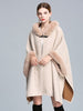 European style Winter Fashion Long wool coat Shawl thick fur collar