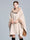 European style Winter Fashion Long wool coat Shawl thick fur collar