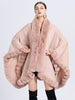 European style Winter wool coat Elegant Shawl thick Big fur collar Long