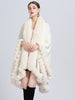 European style Winter wool coat Elegant Shawl thick Big fur collar Long