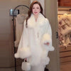 Winter Loose coat imitation Rabbit hair collar Shawl