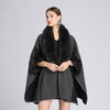 European style Winter imitation Rabbit hair collar Shawl Loose coat