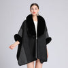 European style Winter imitation Rabbit hair collar Shawl Loose coat