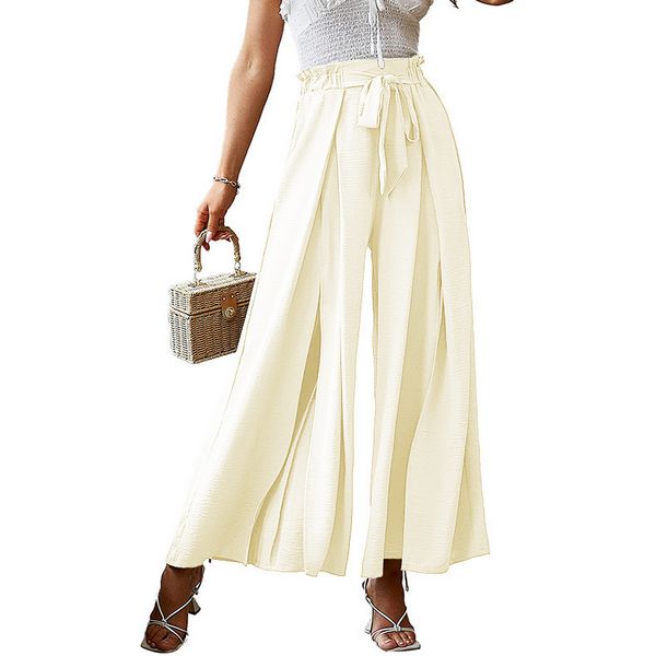 Loose High waist Wide leg Pants with belt