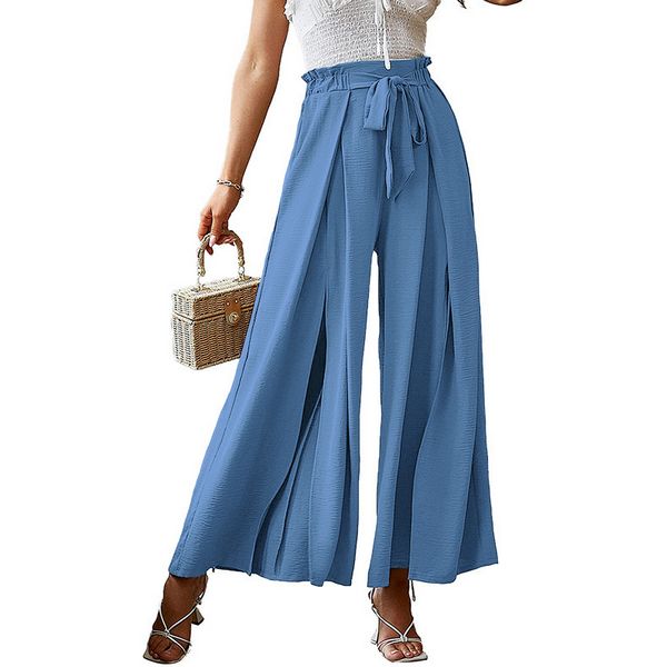 Loose High waist Wide leg Pants with belt