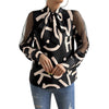 Fashion style Printed long sleeve shirt mesh shirt