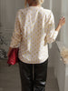 V neck Long-sleeved European style  blouse