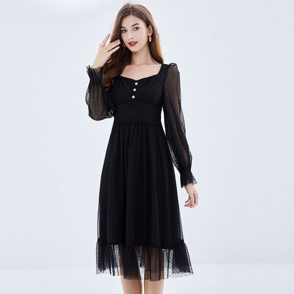 European style Retro Elegant Lace Plus size dress