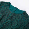 Retro Elegant Green Lace Plus size European style dress