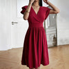 European style V neck Elegant Summer dress