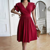 European style V neck Elegant Summer dress