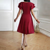 European style V neck Elegant Summer dress