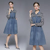 European style women Retro Fashion Denim dress