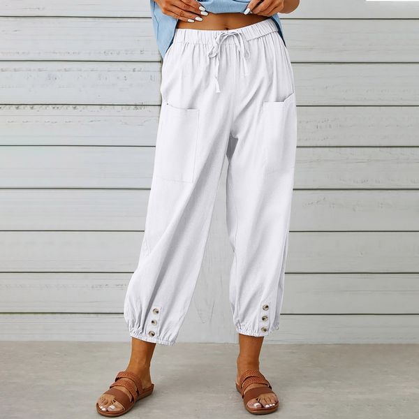 European style Loose High waist Wide leg Pants