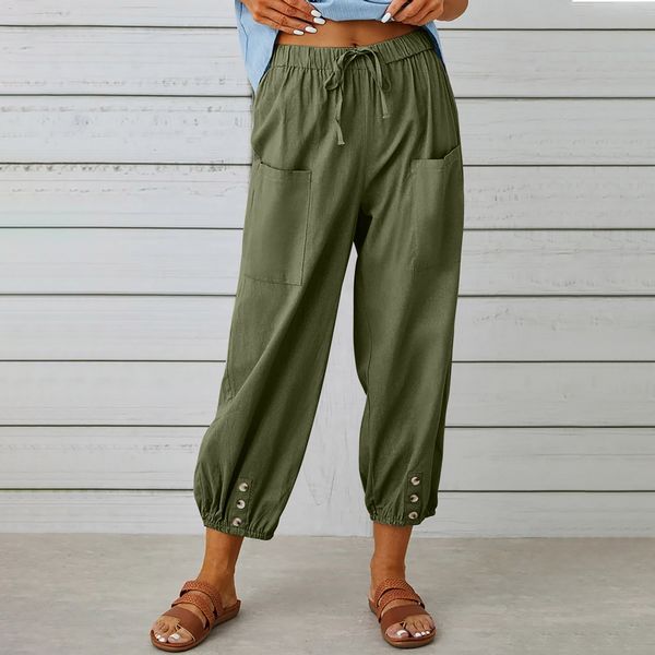 European style Loose High waist Wide leg Pants