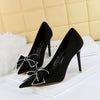 European style women Fashion Suede Pointed High heels