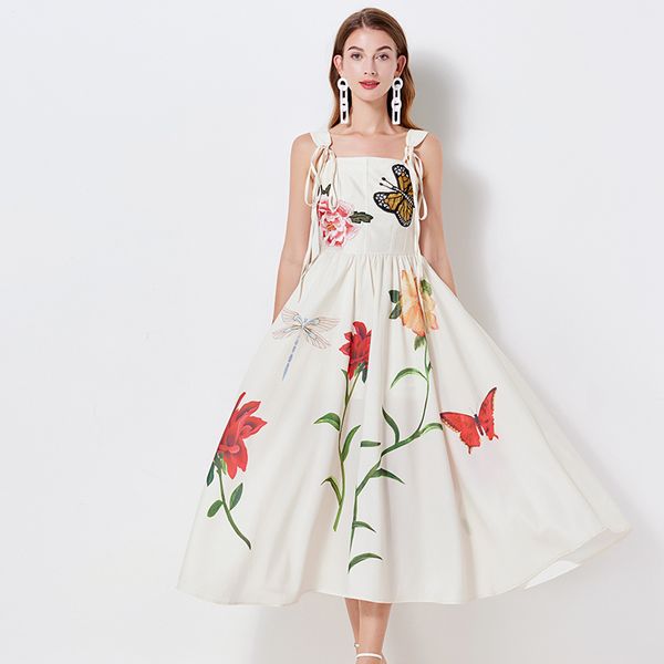 Summer Dress  Embroidery Printed fashion