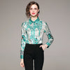 European Fashion Printed Loose Blouse