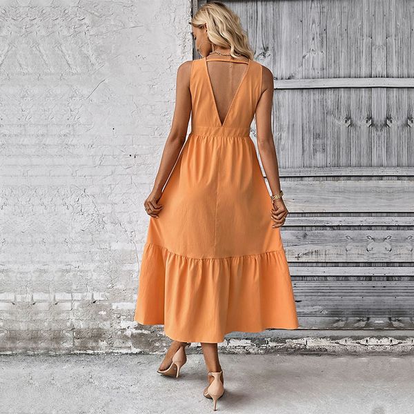 European style  Fashion Sleeveless Summer Dress