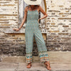 European style Sleeveless Printed Summer Jumpsuits