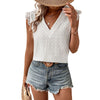 European style Summer Fashion Sleeveless White blouse