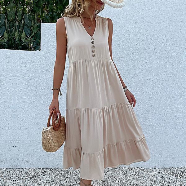 European style Loose sleeveless women dress