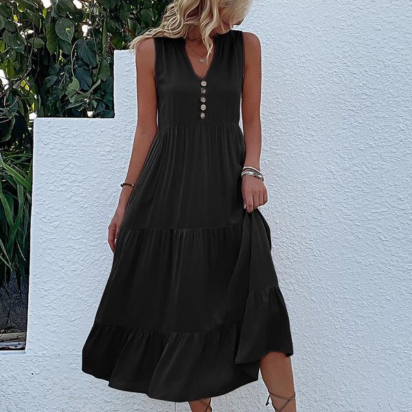 European style Loose sleeveless women dress