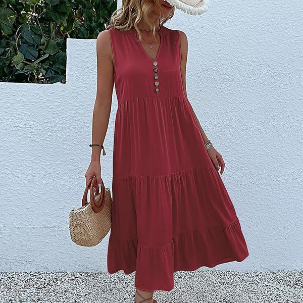 European style Loose sleeveless women dress