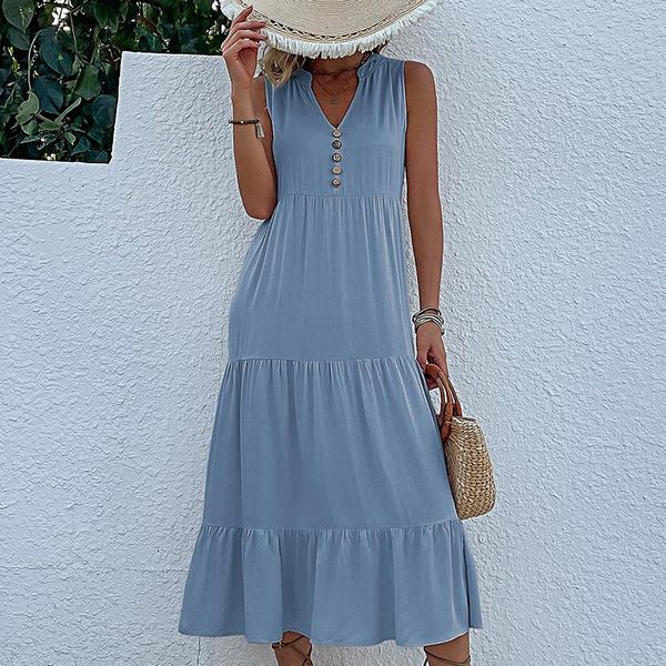 European style Loose sleeveless women dress