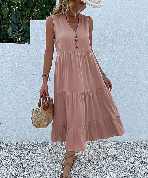 European style Loose sleeveless women dress