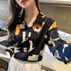 Fashion Polo collar Loose Chiffon Women blouse