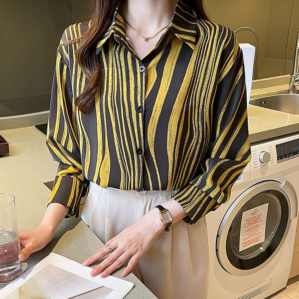 Fashion Stripe Matching White Blouse for women