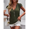 European style Summer Fashion V collar Knitted top