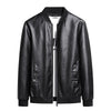 New Men's Casual Leather Clothing Autumn And Winter Standing Collar Plus Size Velvet Padded Thickened Coat