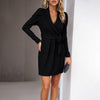 European style Elegant Solid color Slim dress