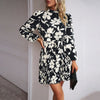 European style Elegant Round collar Long sleeve dress