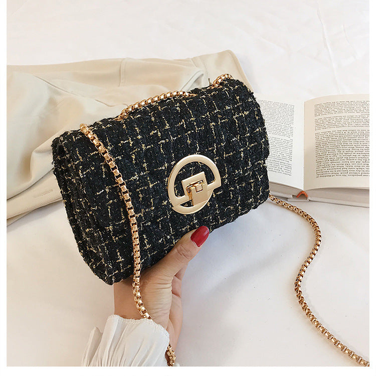 Ins Luxury Casual handbags Tweed Shoulder bag