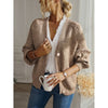 European style Casual Blouse Solid color Cardigans