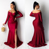 Women's Elegant V neck Split Long dress