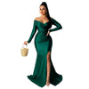 Women's Elegant V neck Split Long dress